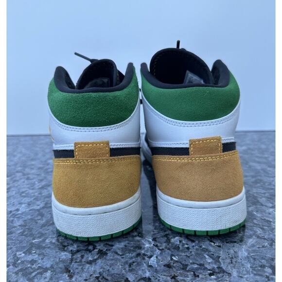 Nike Air Jordan 1 Mid SE Shoes Oakland Lucky Green Yellow 852542-101 Men\'s 10.5 main image 8